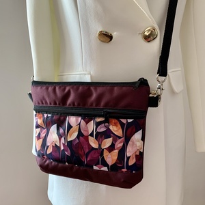 Bíbor lomb Crossbody/válltáska/ keresztpántos táska/ oldaltáska - táska & tok - kézitáska & válltáska - válltáska - Meska.hu