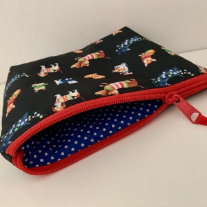 Tacskó kutyás neszesszer, irattartó, pipere tároló, textil tároló - táska & tok - neszesszer - Meska.hu