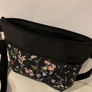 Tátika virág mintás crossbody / válltáska/ keresztpántos táska/ oldaltáska - táska & tok - kézitáska & válltáska - vállon átvethető táska - Meska.hu