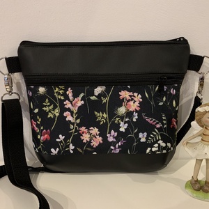 Tátika virág mintás crossbody / válltáska/ keresztpántos táska/ oldaltáska - Meska.hu