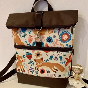 Rolltop-Mesebeli róka mintás-Vízálló-Hátizsák-Hátitáska  - Meska.hu