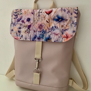 Púderrózsaszín-Szépséges pillangóvirág mintás hátizsák-Hátitáska-Vízálló, Táska & Tok, Hátizsák, Hátizsák, Varrás, Bőrművesség, MESKA