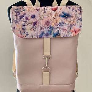 Púderrózsaszín-Szépséges pillangóvirág mintás hátizsák-Hátitáska-Vízálló - táska & tok - hátizsák - hátizsák - Meska.hu