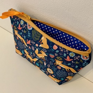Róka mintás neszesszer, Irattartó, Pipere tároló, Textil tároló - táska & tok - neszesszer - Meska.hu