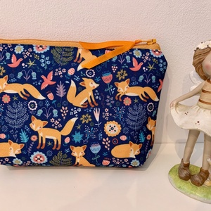 Róka mintás neszesszer, Irattartó, Pipere tároló, Textil tároló - táska & tok - neszesszer - Meska.hu