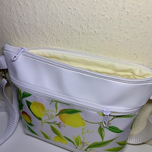 Citrom mintás nyári crossbody /válltáska/ keresztpántos táska/ oldaltáska - táska & tok - kézitáska & válltáska - vállon átvethető táska - Meska.hu