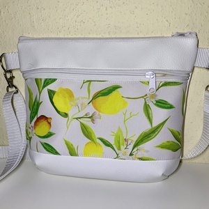 Citrom mintás nyári crossbody /válltáska/ keresztpántos táska/ oldaltáska - táska & tok - kézitáska & válltáska - vállon átvethető táska - Meska.hu