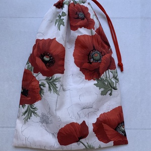 Nagy méretű kenyeres zsák Pul béléssel-Pipacsos - táska & tok - bevásárlás & shopper táska - kenyeres zsák - Meska.hu
