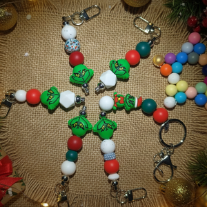 Grinch kulcstartó - Meska.hu