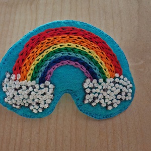 Szivárvány hajcsat - Meska.hu