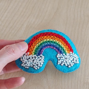 Szivárvány hajcsat - ruha & divat - hajdísz & hajcsat - hajcsat & hajtű - Meska.hu