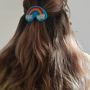 Szivárvány hajcsat - ruha & divat - hajdísz & hajcsat - hajcsat & hajtű - Meska.hu