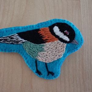 Cinege madár kitűző - ékszer - kitűző és bross - Meska.hu