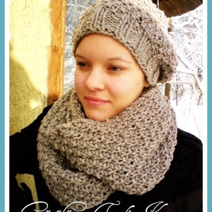 Kincső kötött körsál, csősál nagyon vastag, sál trendi fonalból -  - Meska.hu