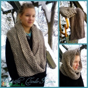 Kincső kötött körsál, csősál nagyon vastag, sál trendi fonalból -  - Meska.hu