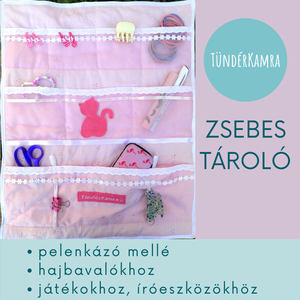 Zsebes tároló - hajcsatokhoz, íróeszközhöz, pelenkázóhoz - játék & sport - ovis zsák & ovis szett - ovis zsák - Meska.hu