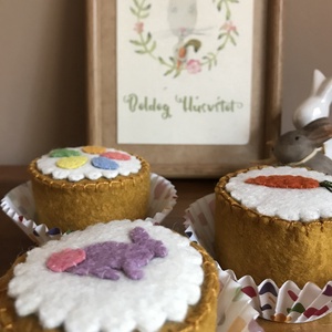 muffinok húsvétra - ünnepi díszek, dekorációk - húsvéti díszek és dekorációk - húsvéti tálalás - Meska.hu