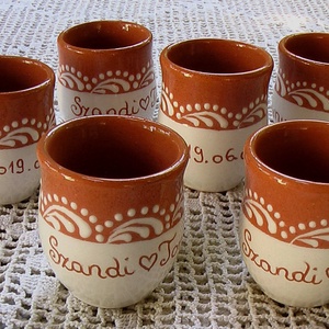 pálinkás pohár köszönet ajándék lugas mintával - esküvő - emlék & ajándék - köszönőajándék - Meska.hu