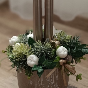 Elegáns adventi asztaldísz - karácsony - adventi díszek - adventi asztaldísz - Meska.hu