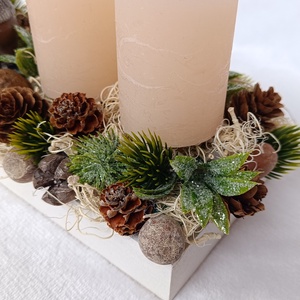 Adventi asztaldísz - karácsony - adventi díszek - adventi ajtódísz - Meska.hu