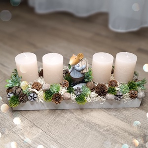 Adventi asztaldísz - karácsony - adventi díszek - adventi ajtódísz - Meska.hu