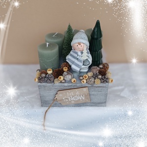 Adventi asztaldísz, Karácsony, Adventi díszek, Adventi asztaldísz, Virágkötés, MESKA