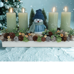 Adventi asztaldísz, Karácsony, Adventi díszek, Adventi asztaldísz, Virágkötés, MESKA