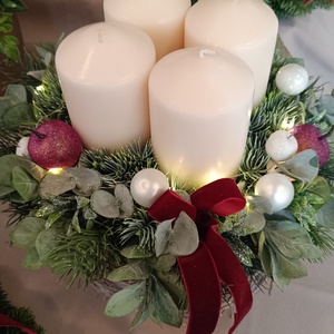 Adventi asztaldísz led világítással  - karácsony - adventi díszek - adventi asztaldísz - Meska.hu