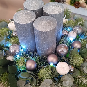 Adventi asztaldísz led világítással  - karácsony - adventi díszek - adventi asztaldísz - Meska.hu