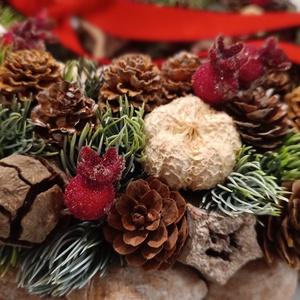 Téli ajtódísz - karácsony - adventi díszek - adventi ajtódísz - Meska.hu