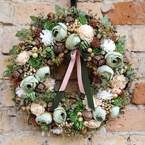 Tavaszi ajtódísz - otthon & életmód - virágdekoráció - virágdíszek - dekor koszorúk, kopogtatók - Meska.hu