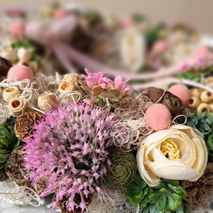 Tavaszi ajtódísz - otthon & életmód - virágdekoráció - virágdíszek - dekor koszorúk, kopogtatók - Meska.hu