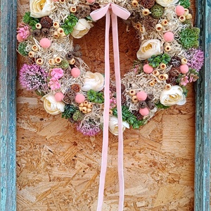 Tavaszi ajtódísz - otthon & életmód - virágdekoráció - virágdíszek - dekor koszorúk, kopogtatók - Meska.hu