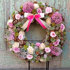 Tavaszi ajtódísz - otthon & életmód - virágdekoráció - virágdíszek - dekor koszorúk, kopogtatók - Meska.hu