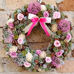 Tavaszi ajtódísz - otthon & életmód - virágdekoráció - virágdíszek - dekor koszorúk, kopogtatók - Meska.hu