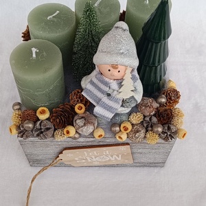 Adventi asztaldísz - karácsony - adventi díszek - adventi asztaldísz - Meska.hu