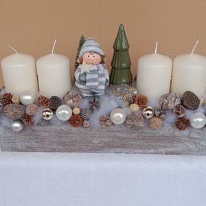 Adventi asztaldísz - karácsony - adventi díszek - adventi asztaldísz - Meska.hu
