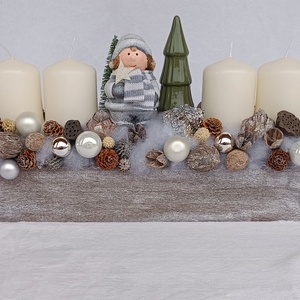 Adventi asztaldísz - karácsony - adventi díszek - adventi asztaldísz - Meska.hu