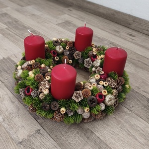 Adventi koszorú  - karácsony - adventi díszek - adventi koszorú - Meska.hu