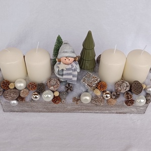 Adventi asztaldísz - karácsony - adventi díszek - adventi asztaldísz - Meska.hu