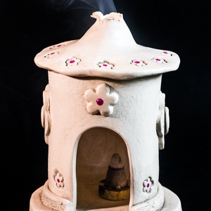 Kerámia  füstölő magenta, Otthon & Életmód, Dekoráció, Spiritualitás, Füstölő és füstölőtartó, Agyagozás, Kerámia, MESKA