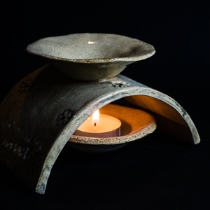 Kerámia illóolaj párologtató - karácsony - karácsonyi lakásdekoráció - ünnepi asztaldekoráció - Meska.hu