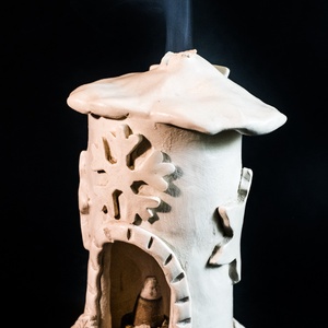 Kerámia füstölő fehér - Meska.hu