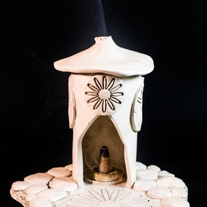 Kerámia füstölő fehér, Otthon & Életmód, Dekoráció, Spiritualitás, Füstölő és füstölőtartó, Agyagozás, Kerámia, MESKA