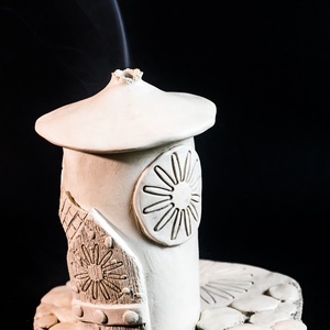 Kerámia füstölő fehér - otthon & életmód - dekoráció - spiritualitás - füstölő és füstölőtartó - Meska.hu