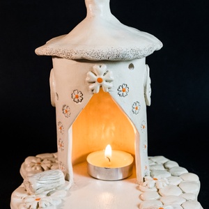 Kerámia füstölő narancs, Otthon & Életmód, Dekoráció, Spiritualitás, Füstölő és füstölőtartó, Agyagozás, Kerámia, MESKA