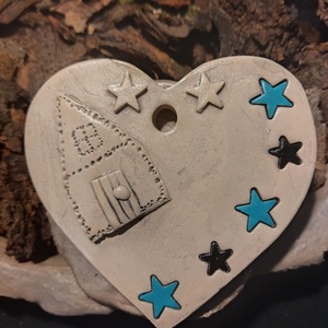 Kerámia karácsonyfa dÍszek türkiz - karácsony - karácsonyi lakásdekoráció - karácsonyfadíszek - Meska.hu