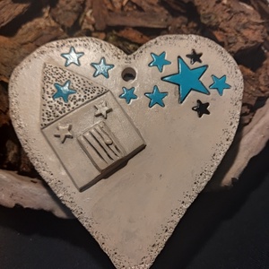 Kerámia karácsonyfa dÍszek türkiz - karácsony - karácsonyi lakásdekoráció - karácsonyfadíszek - Meska.hu