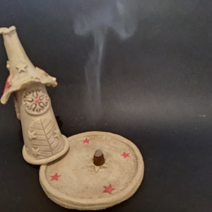 Kerámia füstölő piros csillag - otthon & életmód - dekoráció - spiritualitás - füstölő és füstölőtartó - Meska.hu