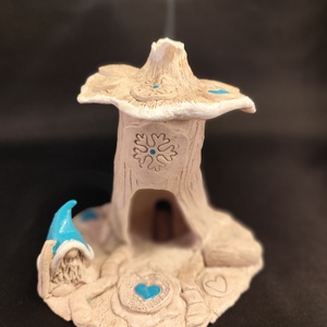 Kerámia füstölő türkizkék télapó - otthon & életmód - dekoráció - spiritualitás - füstölő és füstölőtartó - Meska.hu